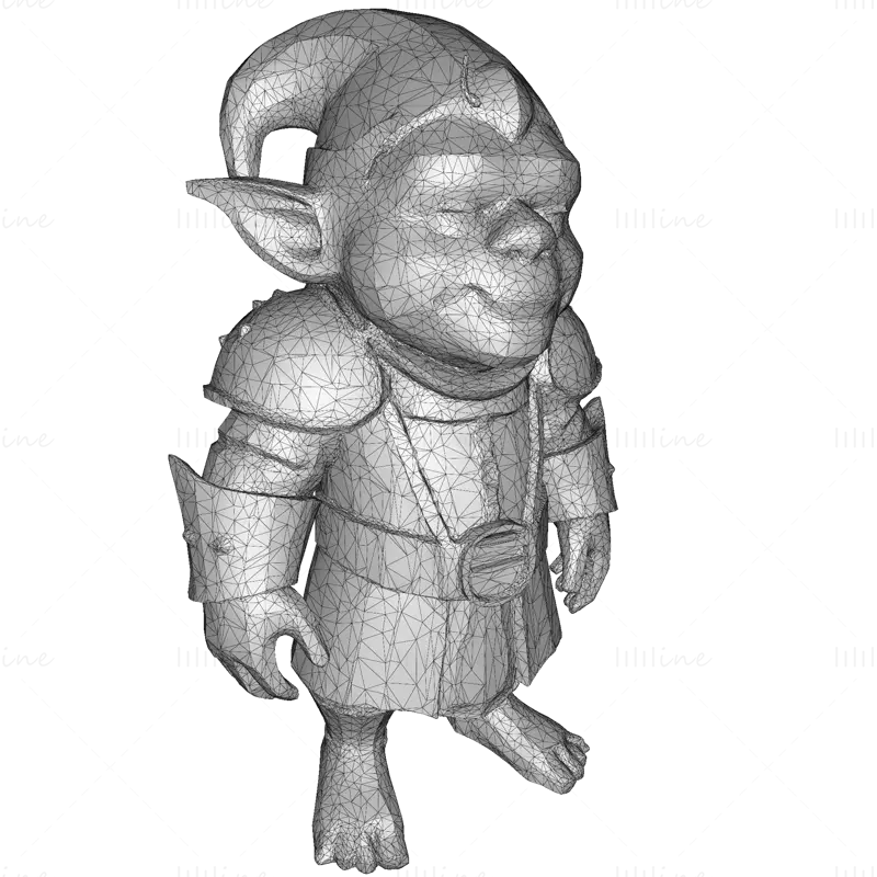 Masaüstü RPG'ler ve Koleksiyoncular için Fantezi Goblin Muhafız Karakteri 3D Baskı Modeli