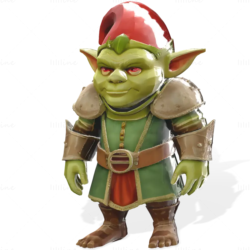 Masaüstü RPG'ler ve Koleksiyoncular için Fantezi Goblin Muhafız Karakteri 3D Baskı Modeli