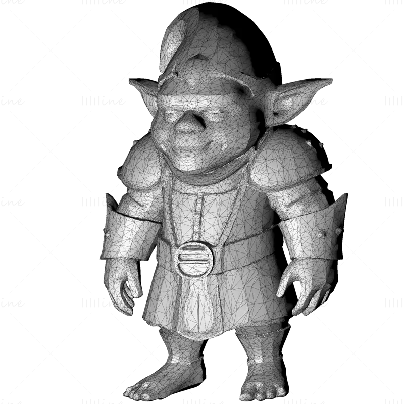 Masaüstü RPG'ler ve Koleksiyoncular için Fantezi Goblin Muhafız Karakteri 3D Baskı Modeli