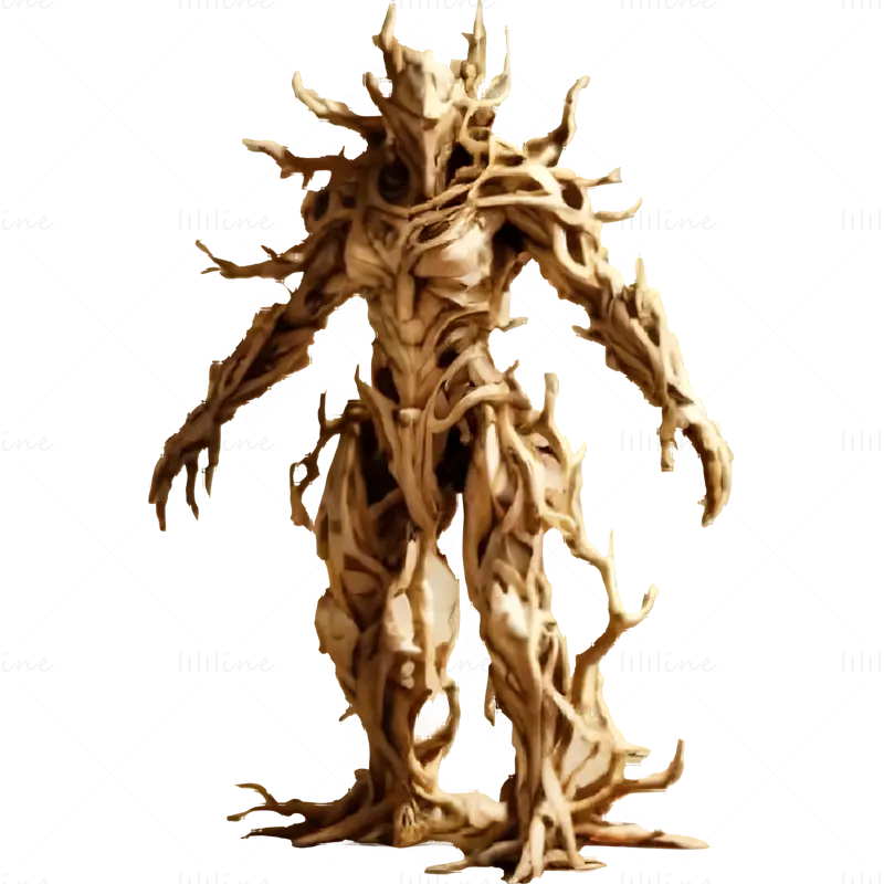 Fantasy Realm Collection: Demon Lord, Nature Goddess, and Ancient Treant 3D Print Model