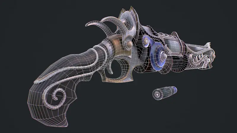 Фантазијска пушка 3Д модел