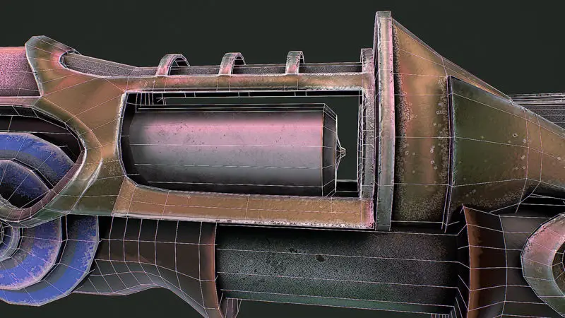 Modelo 3D de rifle de fantasia