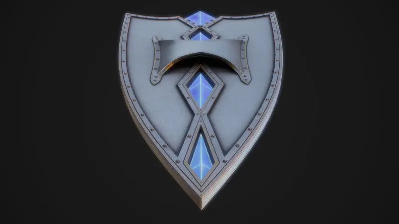 Fantasy shield 2 model 3d cu texturi PBR