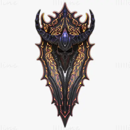 Fantasy Shield 3D Model for Unity & Unreal Engine: High-Quality Game Assets with PBR Materials