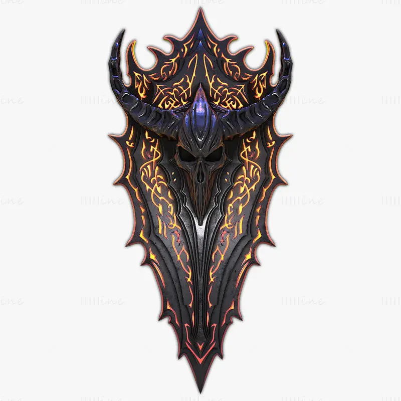 Fantasy Shield 3D Model for Unity & Unreal Engine: High-Quality Game Assets with PBR Materials