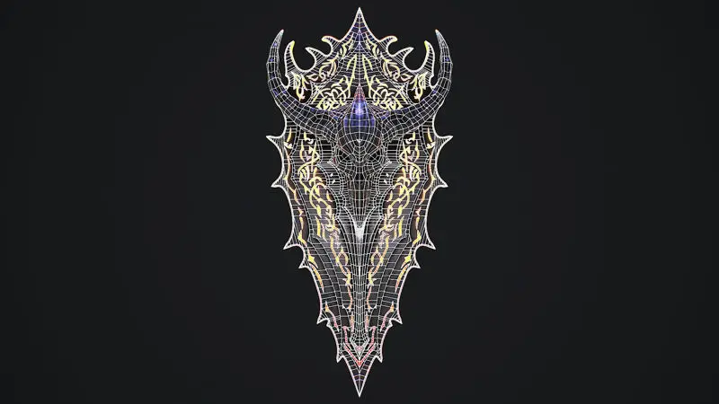 Fantasy Shield 3D Model for Unity & Unreal Engine: High-Quality Game Assets with PBR Materials