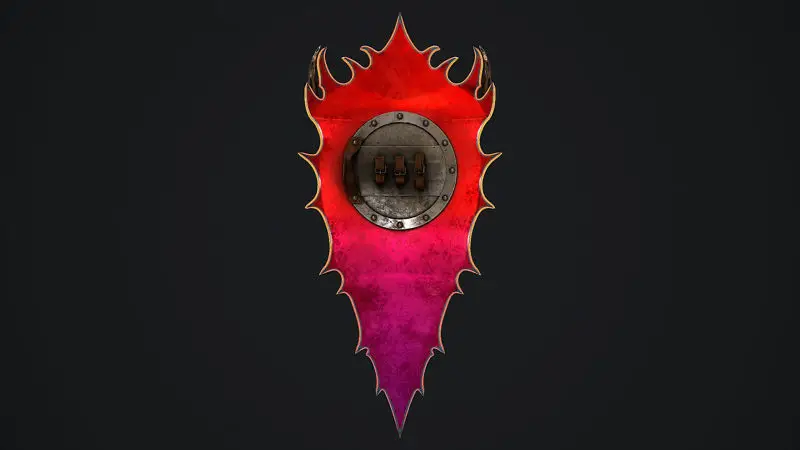 Fantasy Shield 3D Model for Unity & Unreal Engine: High-Quality Game Assets with PBR Materials