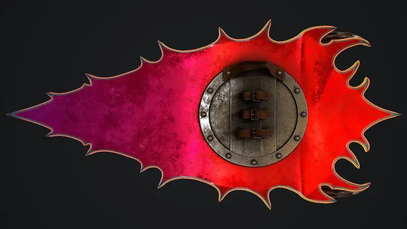 Fantasy Shield 3D Model for Unity & Unreal Engine: High-Quality Game Assets with PBR Materials
