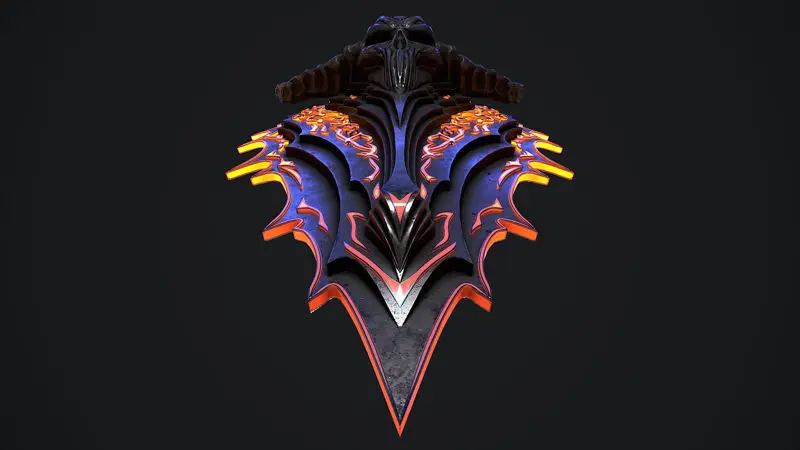 Fantasy Shield 3D Model for Unity & Unreal Engine: High-Quality Game Assets with PBR Materials