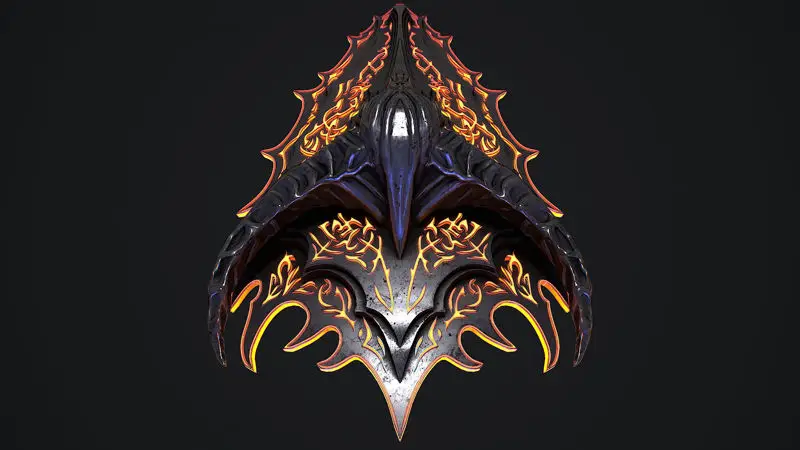 Fantasy Shield 3D Model for Unity & Unreal Engine: High-Quality Game Assets with PBR Materials
