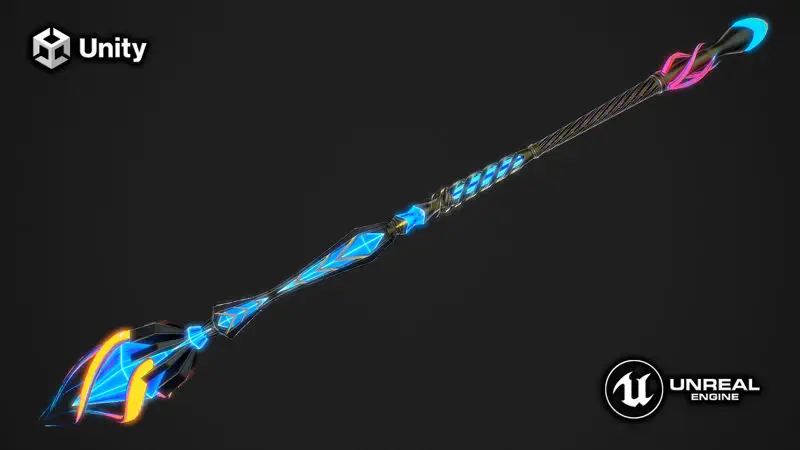 Fantasy staff 1 3d model