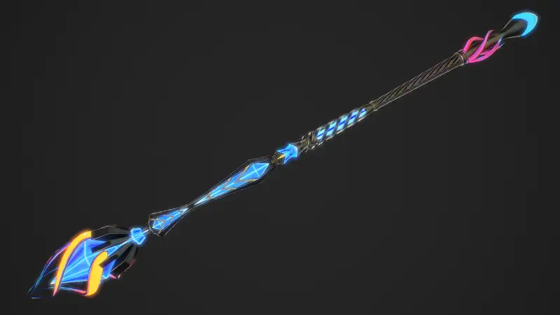 Fantasy staff 1 3d model