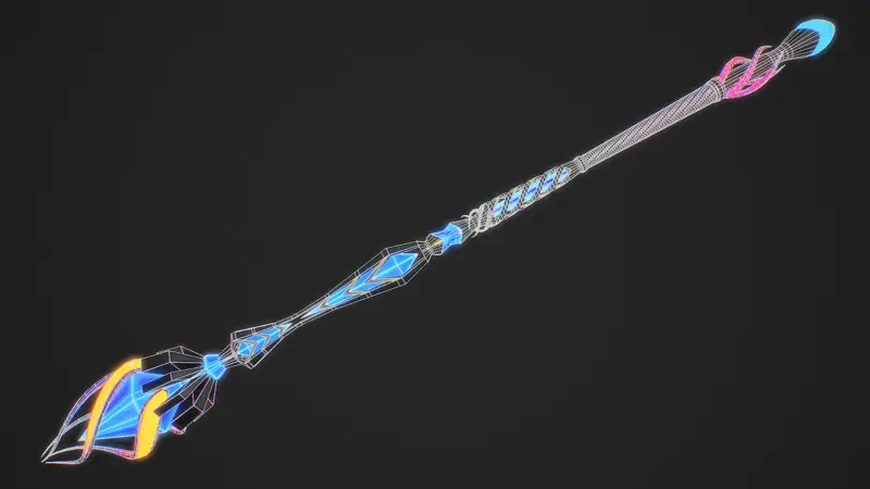 Fantasy staff 1 3d model