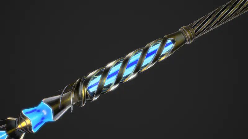 Fantasy staff 1 3d model