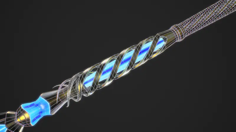 Fantasy staff 1 3d model