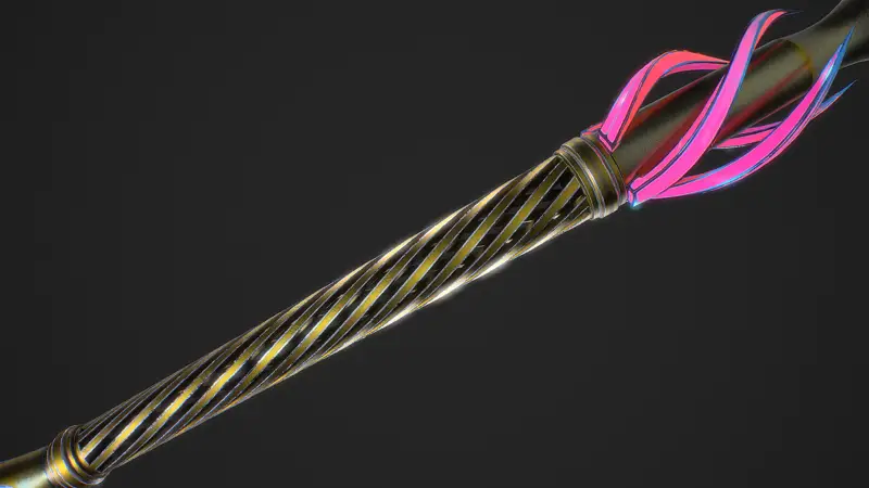 Fantasy staff 1 3d model