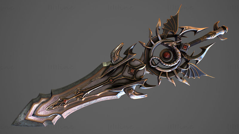 Fantasy Sword 11 3D Model
