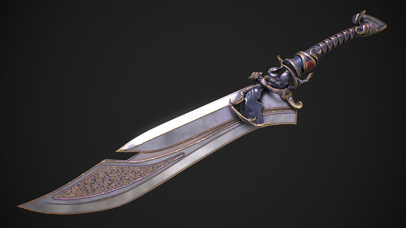 Fantasy Sword 13 3D Model