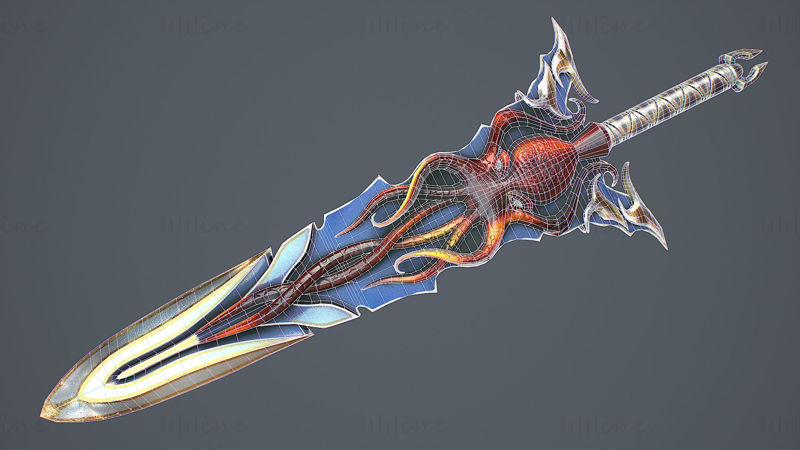 Fantasy Sword 15 3D modell