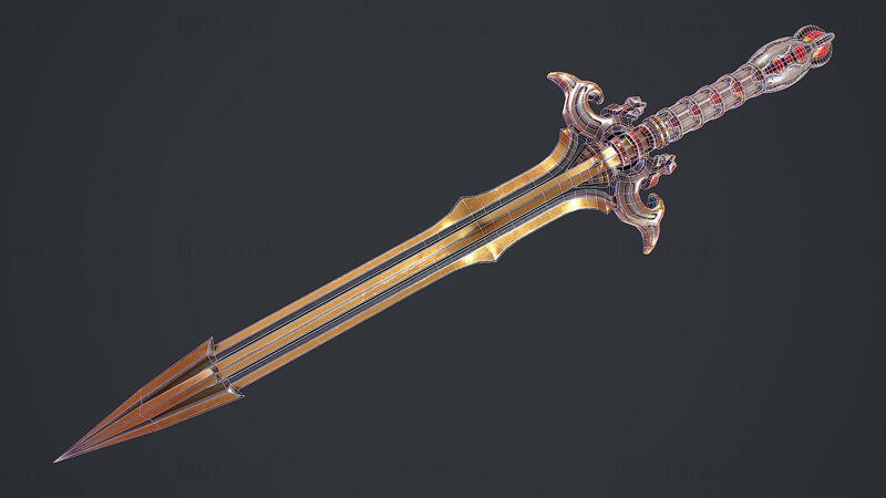 Fantasy Sword 16 3D Model