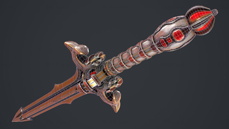 Fantasy Sword 16 3D Model