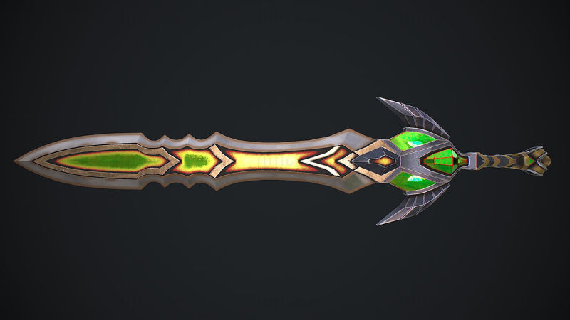 Fantasy Sword 23 Model 3D