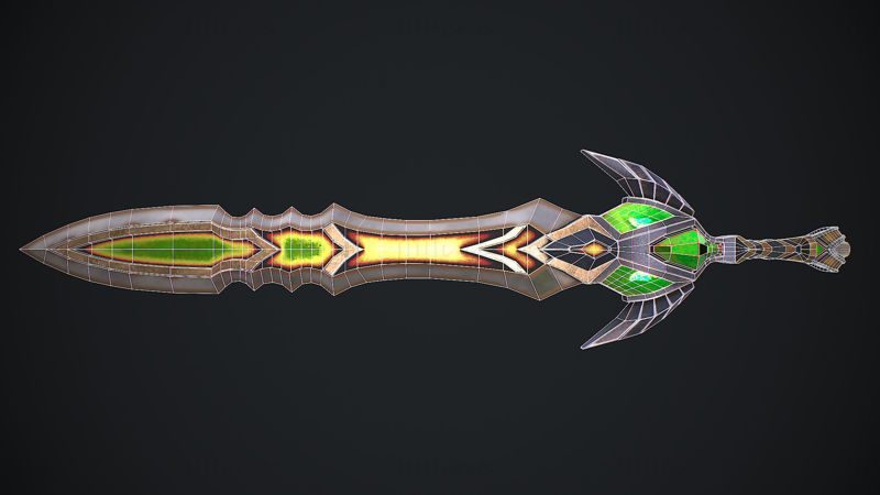 Fantasy Sword 23 Model 3D