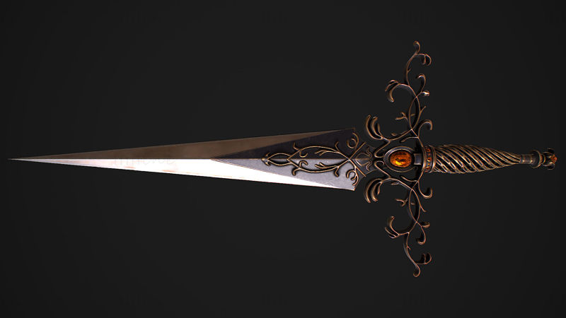 Fantezi Kılıç 27 Kınlı 3D Model