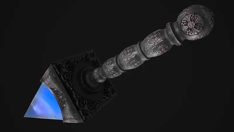 Fantezi kılıç 28, kınlı 3D model