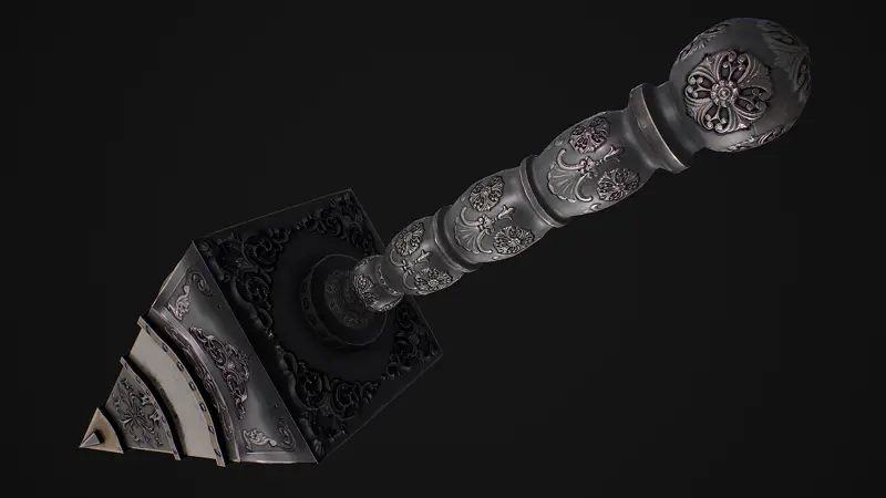 Fantasy sword 28 with scabbard 3d model