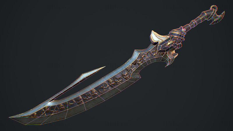 Model 3D Fantasy Sword 4