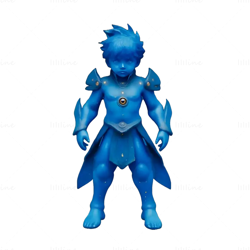 Fantasy Warriors Collectie - Dark Knight, Blue Mage en Golden Warrior beeldjes 3D-printmodel