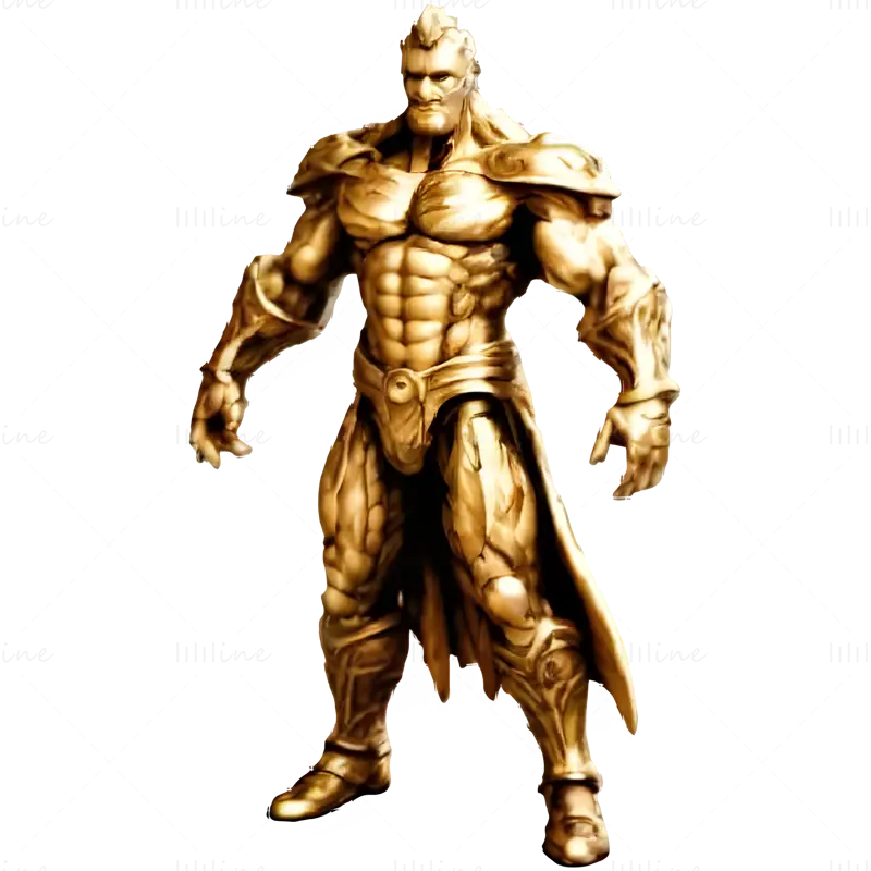 Fantasy Warriors Collectie - Dark Knight, Blue Mage en Golden Warrior beeldjes 3D-printmodel