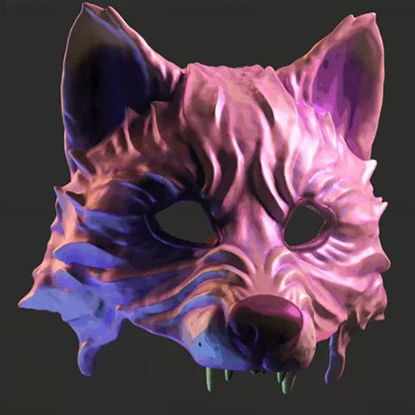 Fantasy-Wolfsmaske 3D-Druckmodell