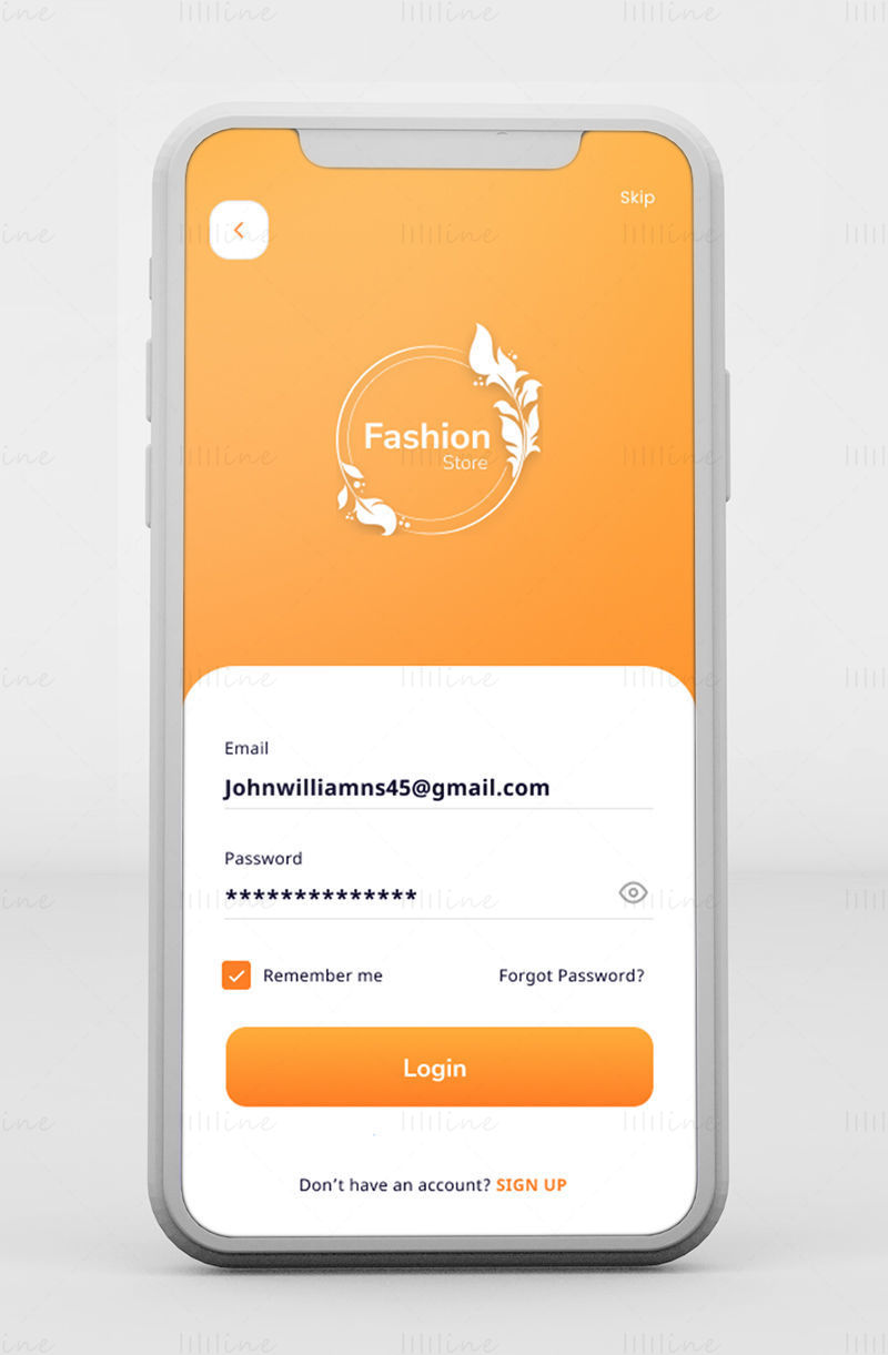 Fashion Mobile App Design UI UX Template