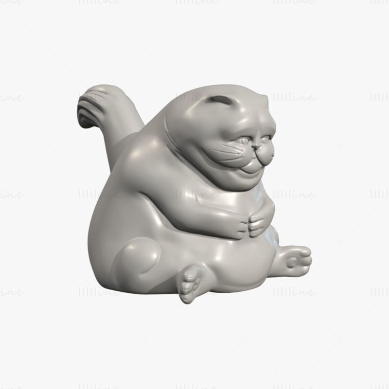 3d модел Fat Cat за печат