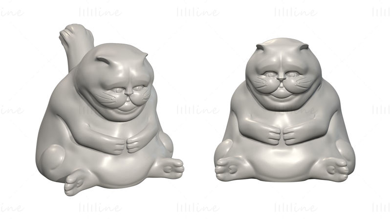 مدل سه بعدی Fat Cat قابل چاپ