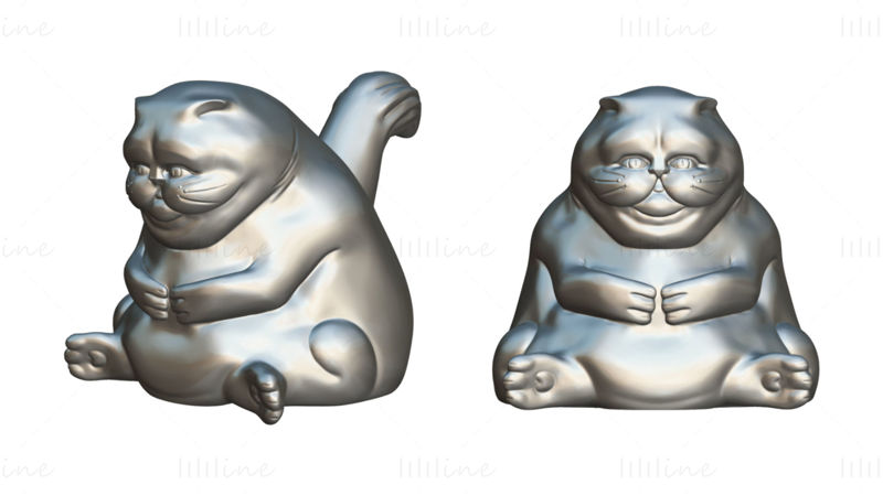Fat Cat 3D-model afdrukbaar