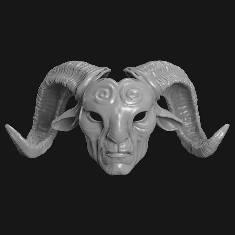 Faun labyrinth mask 3d print model