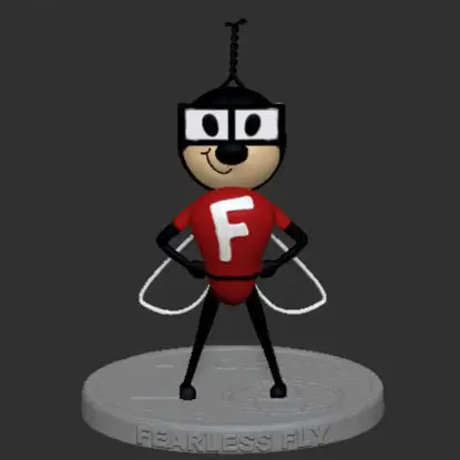 Furchtlose Fliege 3D-Druckmodell STL
