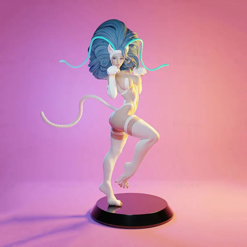 Felicia Cat Woman Figures 3D Printing Model STL