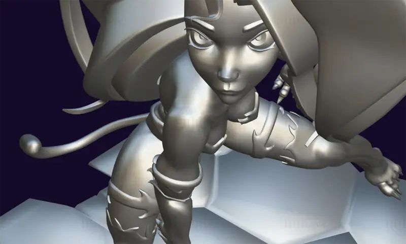 Felicia Darkstalkers 3D-afdrukmodel STL