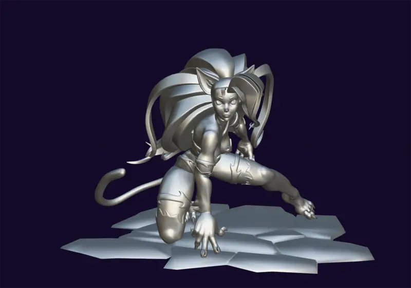 Felicia Darkstalkers 3D-afdrukmodel STL