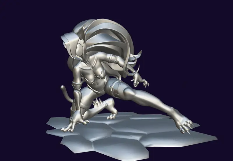 Felicia Darkstalkers 3D-afdrukmodel STL