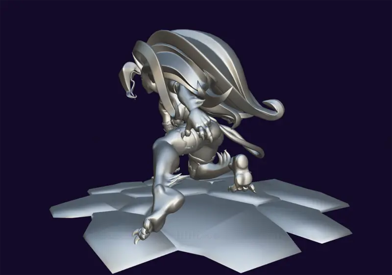 Felicia Darkstalkers 3D-afdrukmodel STL