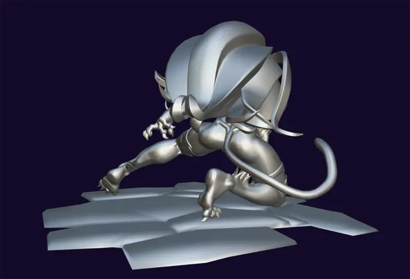 Felicia Darkstalkers 3D-afdrukmodel STL