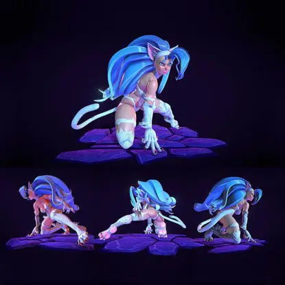 Felicia Darkstalkers 3D-Druck Modell STL