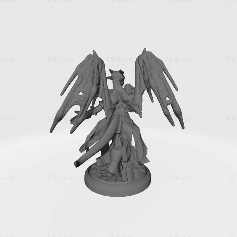 Modello di stampa 3D Fem Ice Dragonborn Shaman