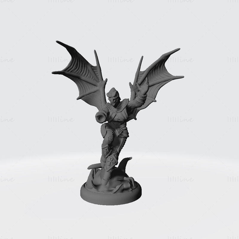 Modello di stampa 3D Fem Magma Dragonborn Shaman