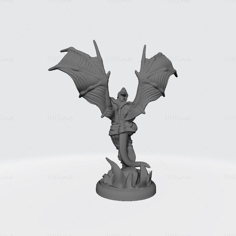 3D tiskový model Fem Magma Dragonborn Shaman